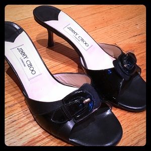 Jimmy Choo London black slide sandals 8m GUC